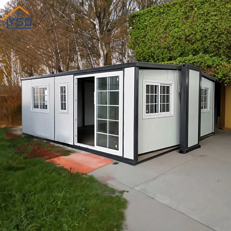 Modular 20 30 40 ft tiny hut portable fold out luxury prefab china foldable homes folding container houses