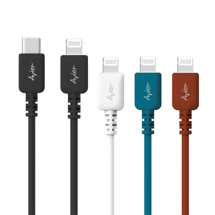 
 Factory Hot Sales Avier Color Mix USB-C to for apple Charge & Sync Cable 1M  