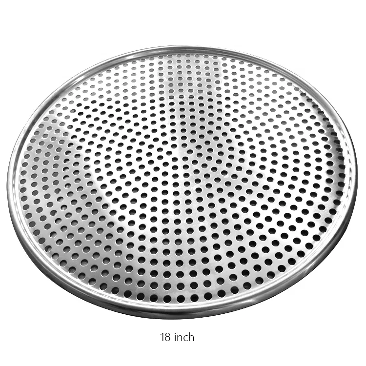 
18 inch perforated round aluminum pizza pan punched pizza tray baking tray for restaurant or bar or bakery 