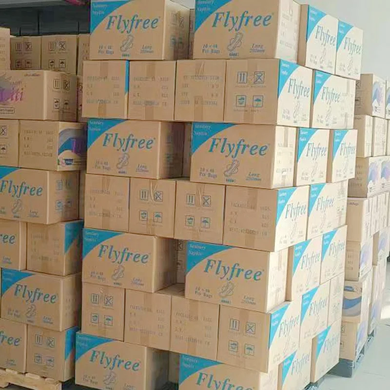 Super Absorbent Cotton Feminine Women Pads Wholesale Overnight Ultra Soft Sanitary Napkin Stocklots