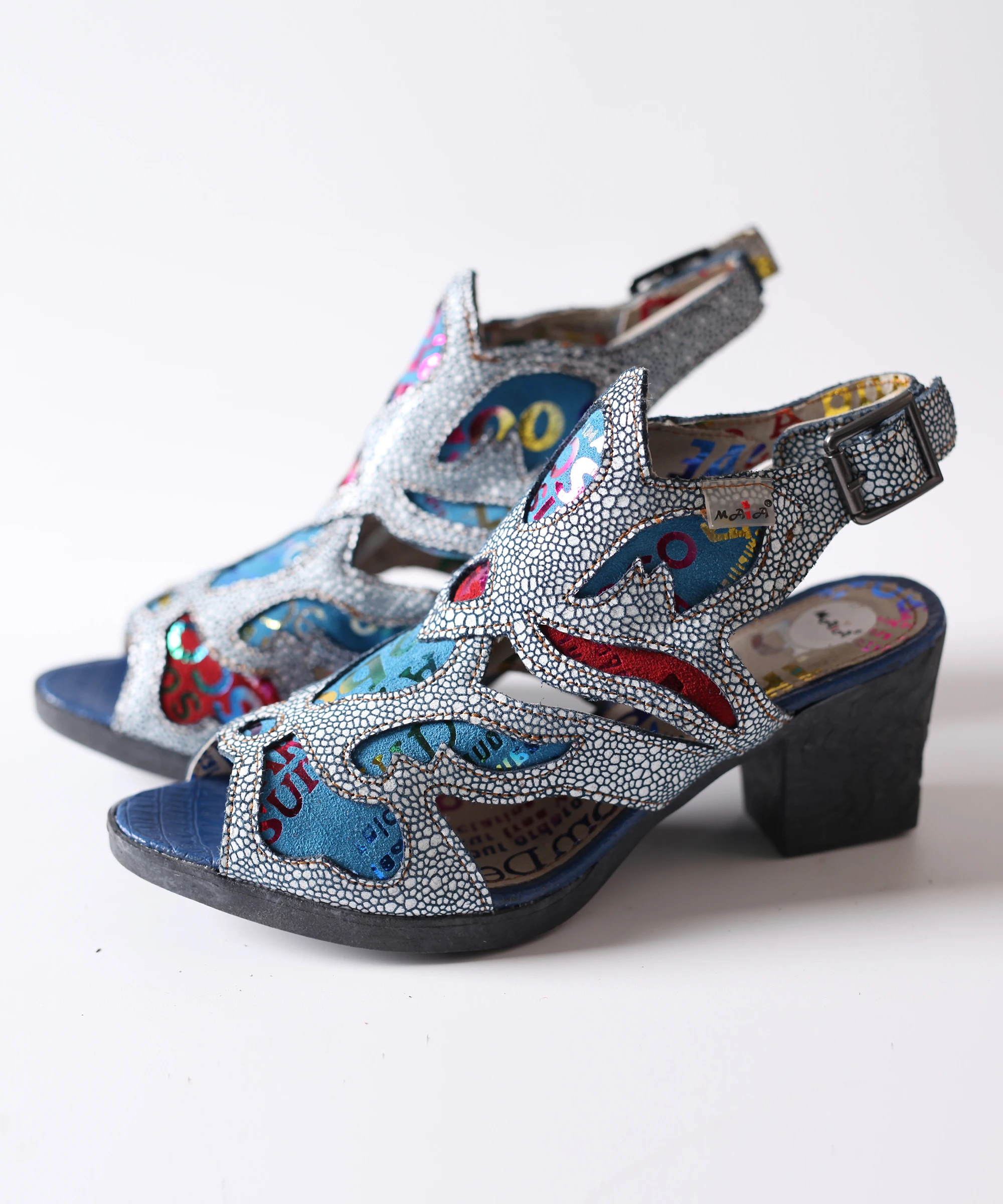 Comfortable Wedge Leather Sandals Fashion Trend Women Sexy Fish Mouth Hollow Breathable chunky mule Heels