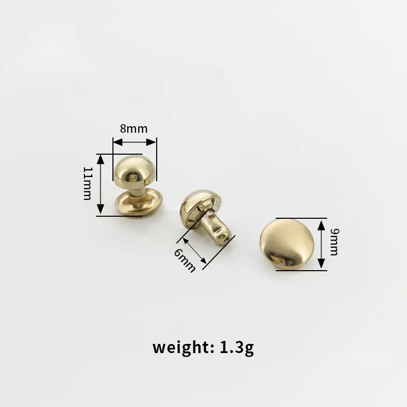 Mushroom nail round rivet clothing luggage accessories double-sided snap button handbag spike feet Clothing jeans rivet