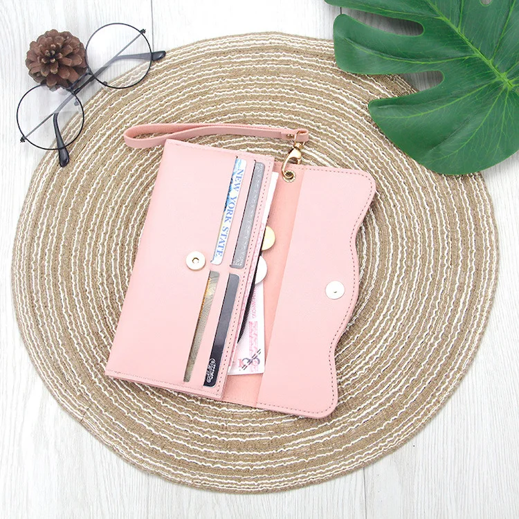 Wholesale Women Slim Wallet Credit Card Holder Cheap Promotional PU Leather Ladies Wallet