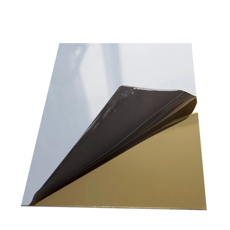 titanium colored stainless steel sheet 201 430 304 stainless steel gold mirror plated