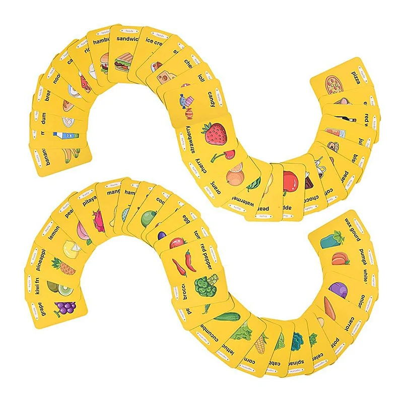 2023 Hot Sale Double Sided 224pcs Words Card Reading Preschool Learning Toys Flash Cards 112pcs Cards Learning Machine