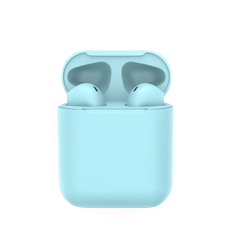 KUULAA Amazon Top Seller Cheap Macarons Colorful i12 Tws V5.0 Sport Wireless Headphones Earphones