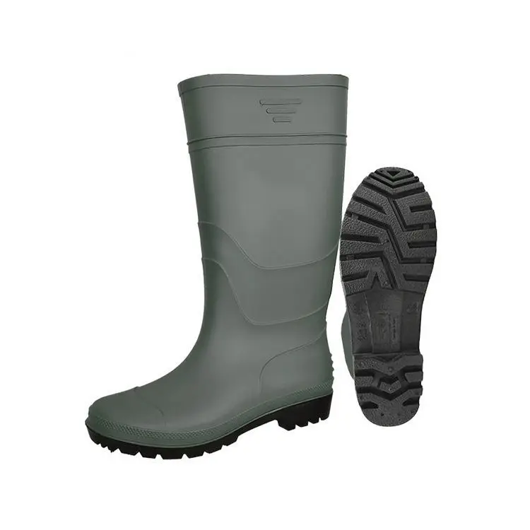 Waterproof antislip farm rain boots white golf rain boots beige raining boots for woman