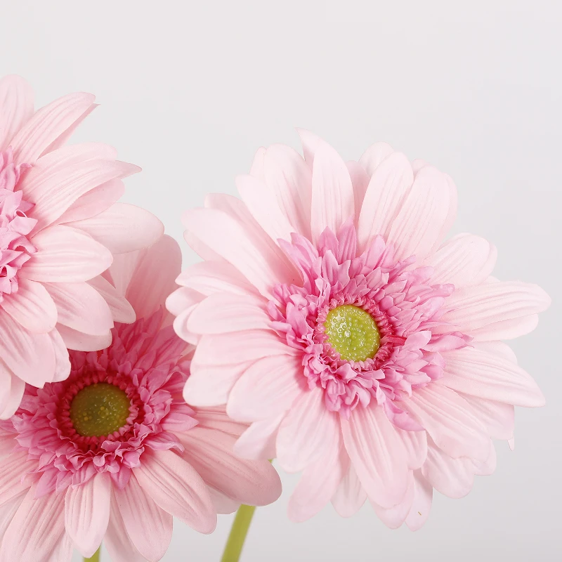 Artificial Single Head Gerbera Flower Branch for Wedding Decoration Real Touch Moisturizing Chrysanthemum