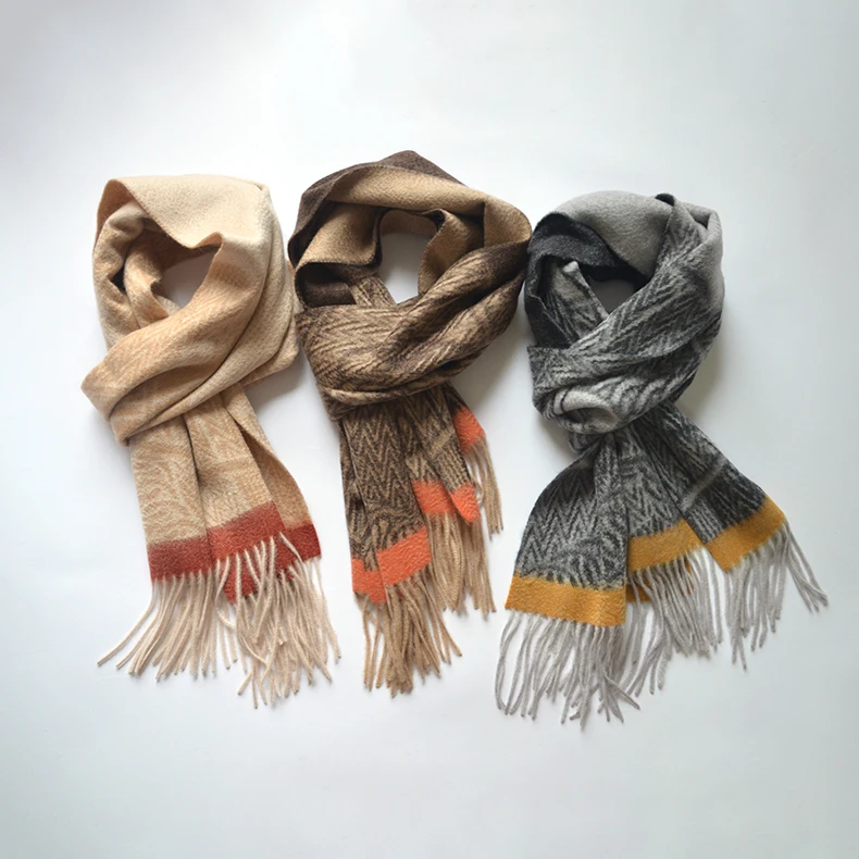 inner mongolian factory wholesale winter women jacquard cashmere scarf stoles custom tassel ladies men cashmere scarves shawl
