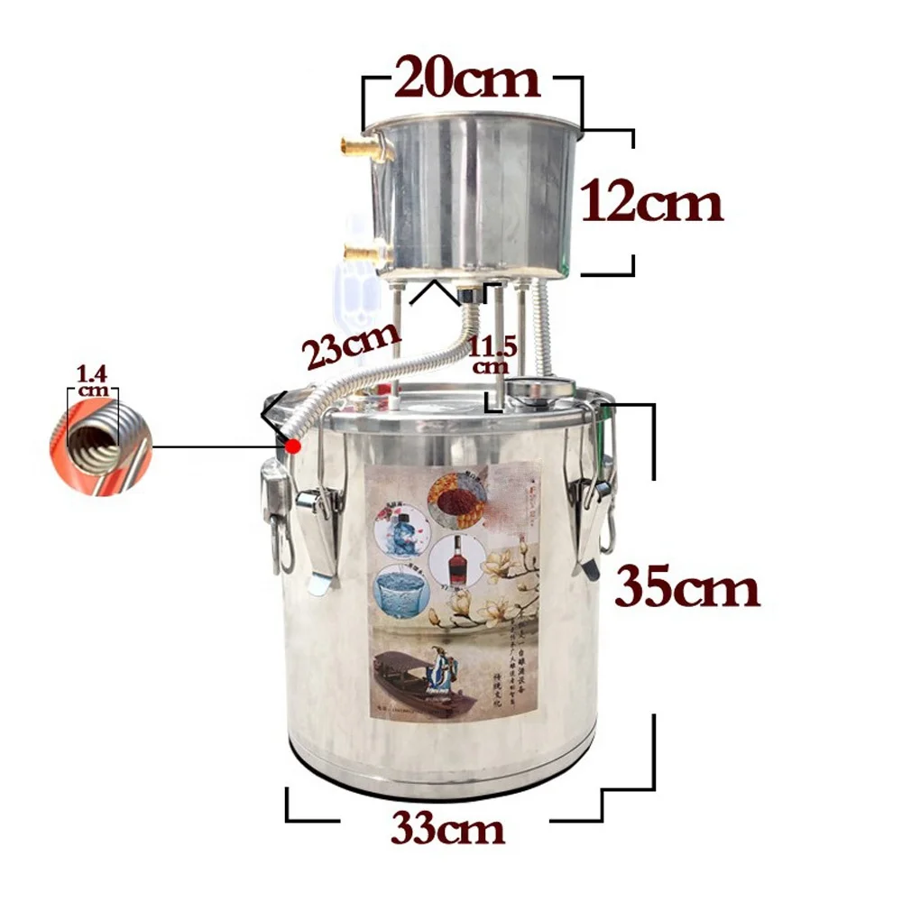 36L Home Mini Distilled Water Maker Machine Alcohol Brewing Machinery