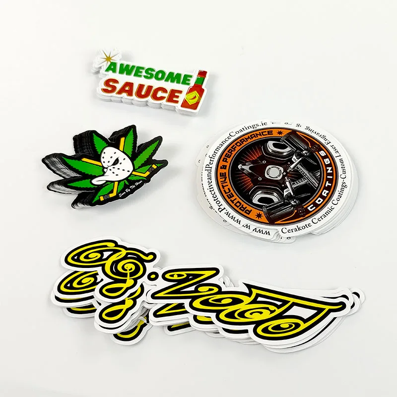 OEM Custom UV Proof Waterproof PVC Vinyl Brand Printing Sticker Sheets Die Cut Adhesive Logo Custom Sticker