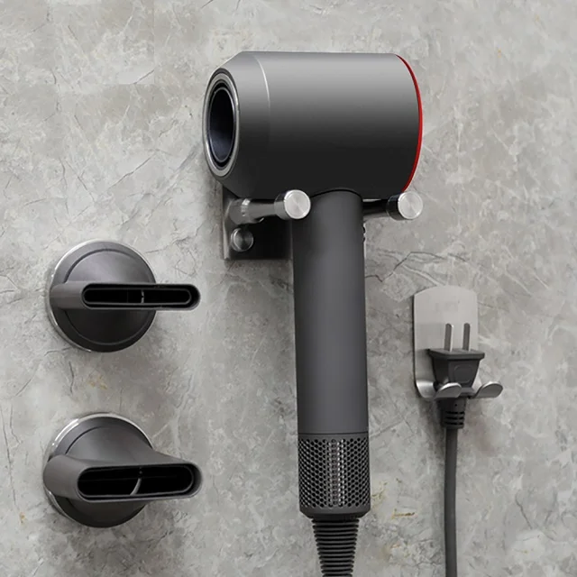 BUBM Wall Mount Hair Dryer Shelf Rack Holder For Dyson