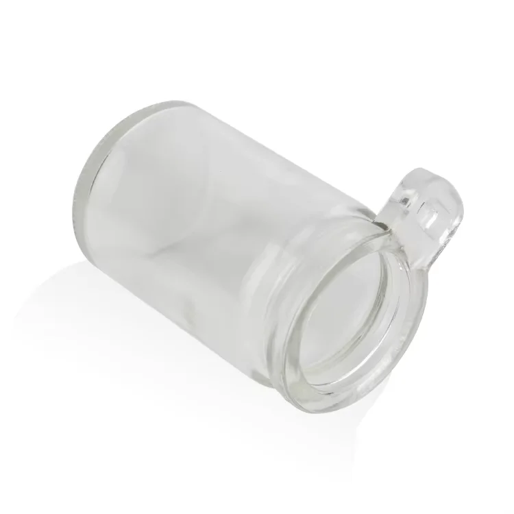 Wholesale Round Wide Mouth yogurt jar food container grade glass pudding bottles