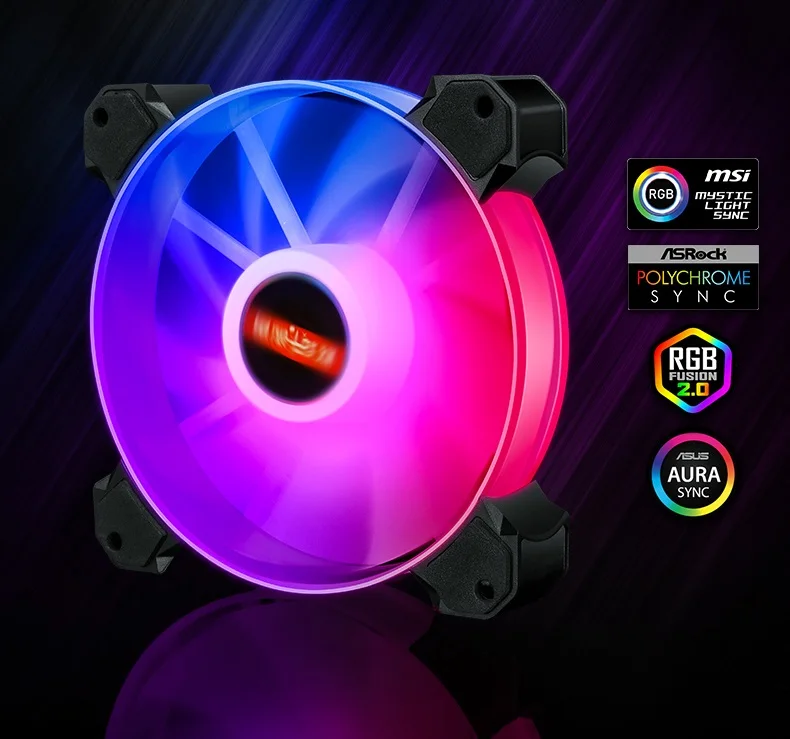 Hot Sale 120mm Pc Case RGB Gaming Fan Cooling Fan With RGB LED Lights New ARGB Radiator Multi-color Fans