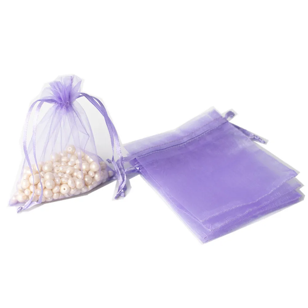 Mixed Color organza organza gift drawstring pouch in stock 25*35CM