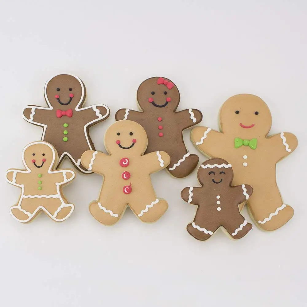 
5Piece Stainless steel Gingerbread Cookie Cutter Set with Powder Coating 