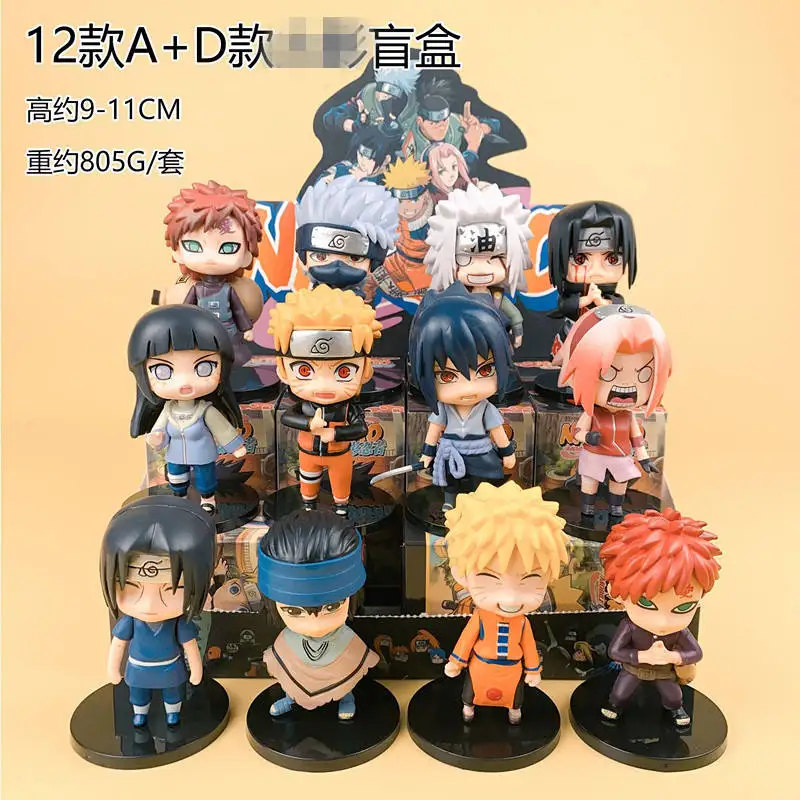 11styles Hokage Mini Akatsuki Uchiha Sasuke Kakashi Uzumaki Cartoon Anime Figure Surprise Blind Box Toy Animation Manga Figurine