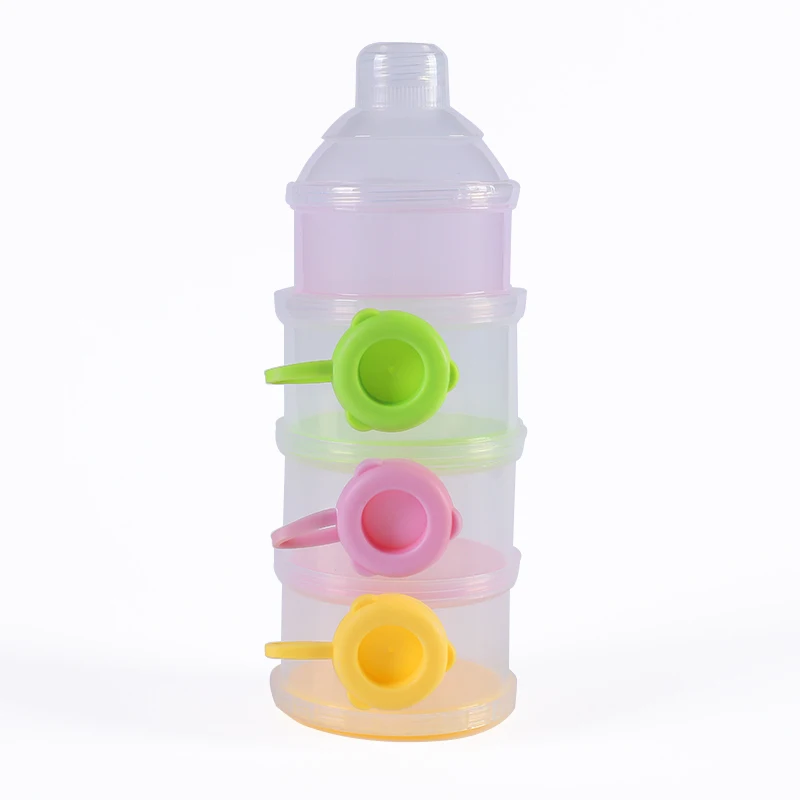 Factory Wholesale Oem/odm 3 Cells Side Opening Pp Container Divided Box Lid Bpa Free Custom Plastic Baby Milk Powder Dispenser