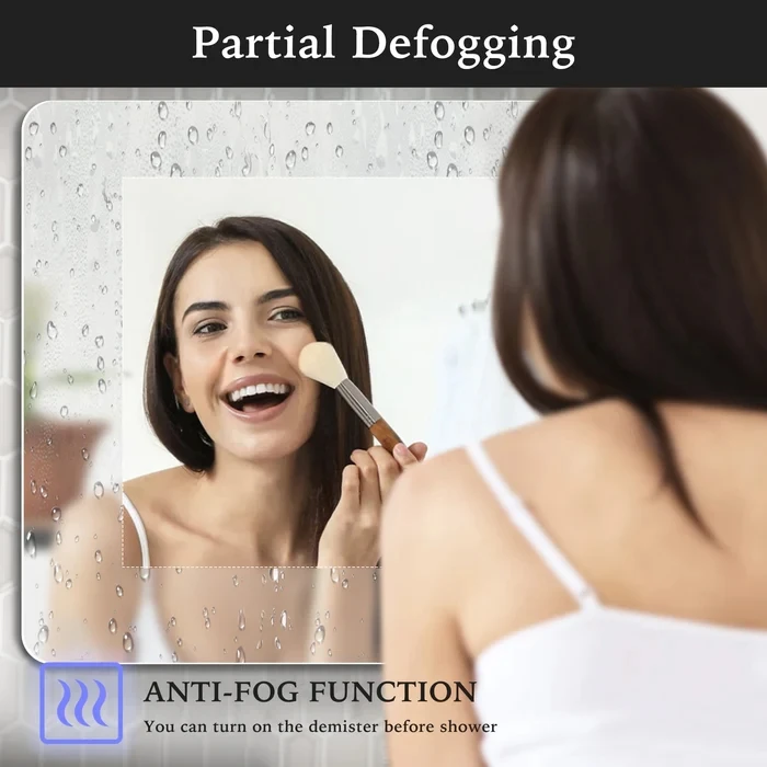 Customize led mirror with backlight anti-fog bathroom hotel mirror decorative wall mirror