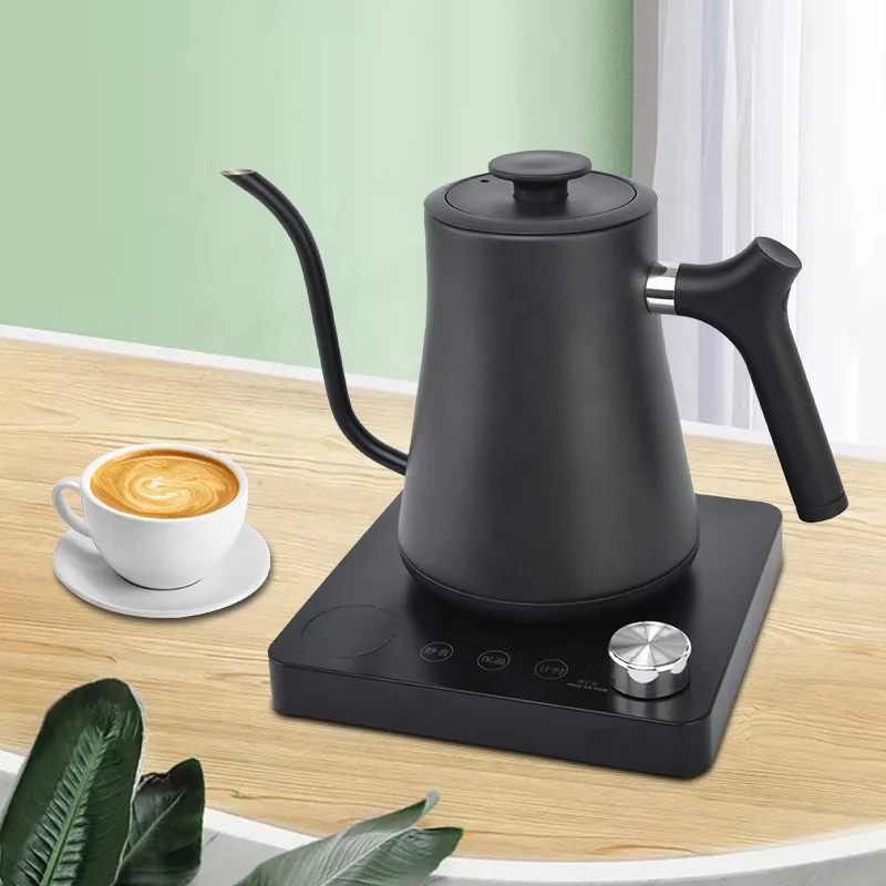 AECCN small capacity stainless steel kettle temperature controlling gooseneck electric coffee kettle temperature control