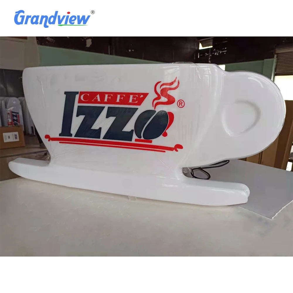 Outdoor advertising light box coffee sign advertising wall mounted light box sign