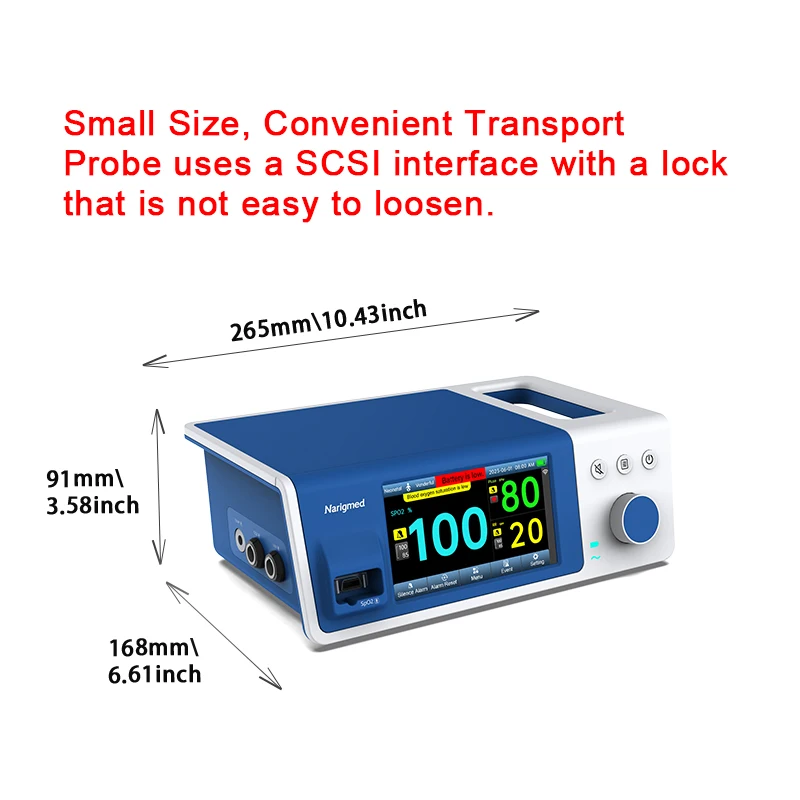 narigmed 2023 New digital bedside Spo2 patient monitor for neonate Handheld Pulse Oximeter