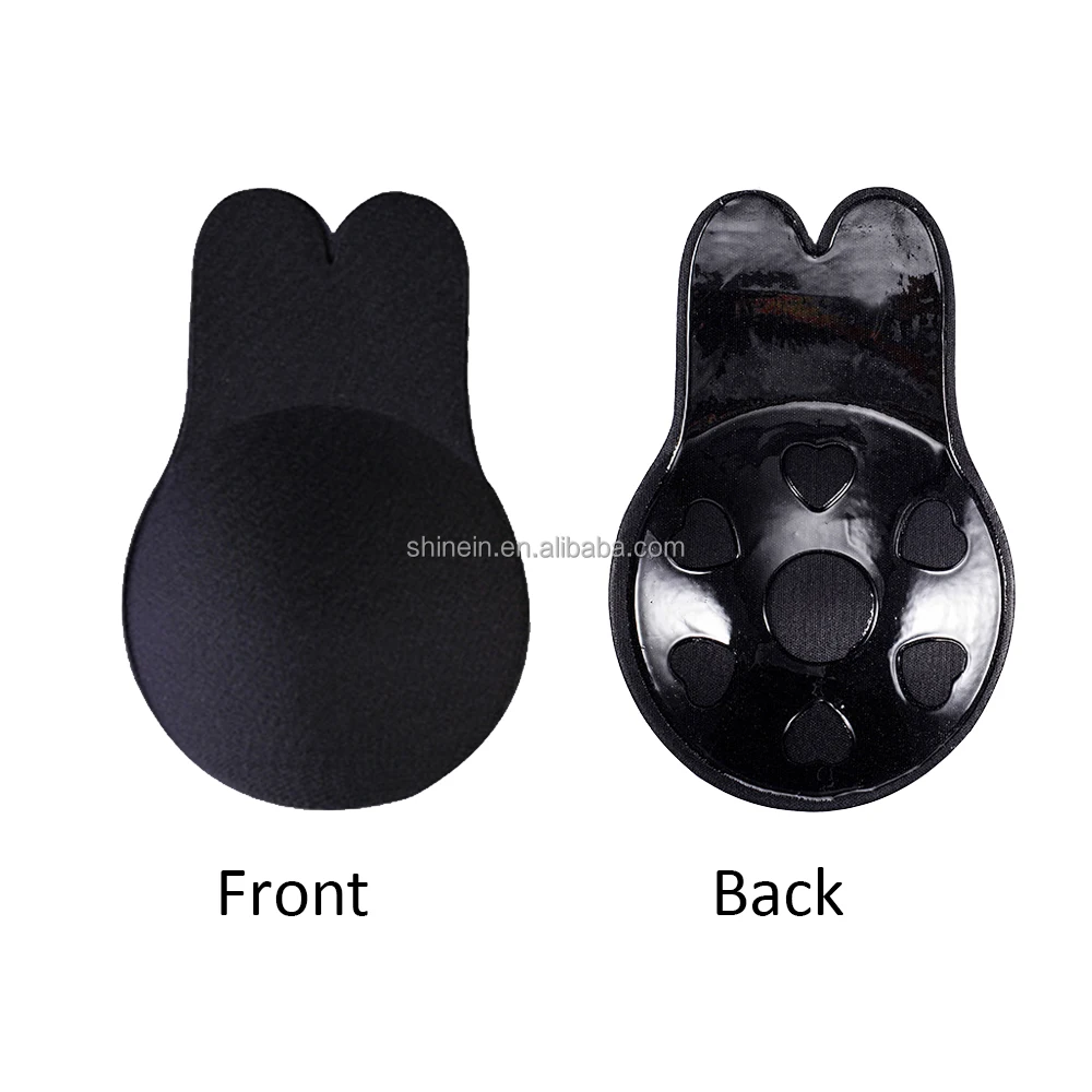 Лидер продаж, Силиконовая накладка на соски Shinein без бретелек, невидимая накладка на соски, пуш-ап, невидимый бюстгальтер с кроликом, накладка на соски