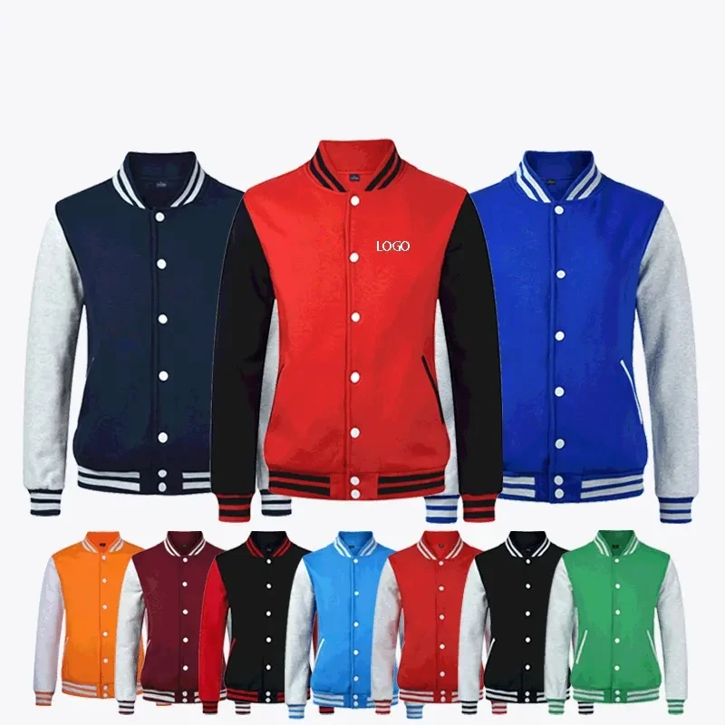 wholesale high quality blank varsity jackets custom men baseball jacket varsity jacket for men