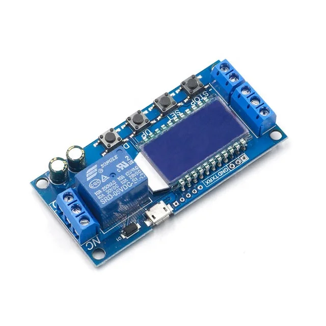 USB цифровой ЖК-дисплей времени задержки релейный модуль управления таймер переключатель спусковой механизм цикл XY-LJ02