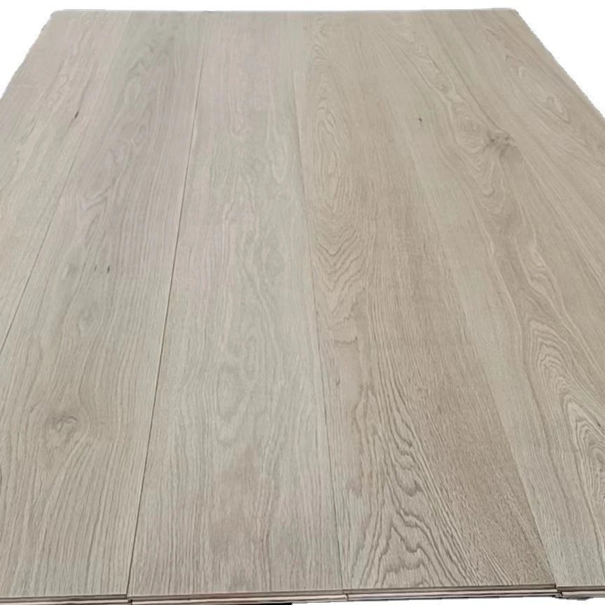 Floor Wood Engineered Smooth Oiled White Oak Real Wood 125mm 165mm 145mm Wide Flooring Wooden Engineered Flooring Sale Customs
