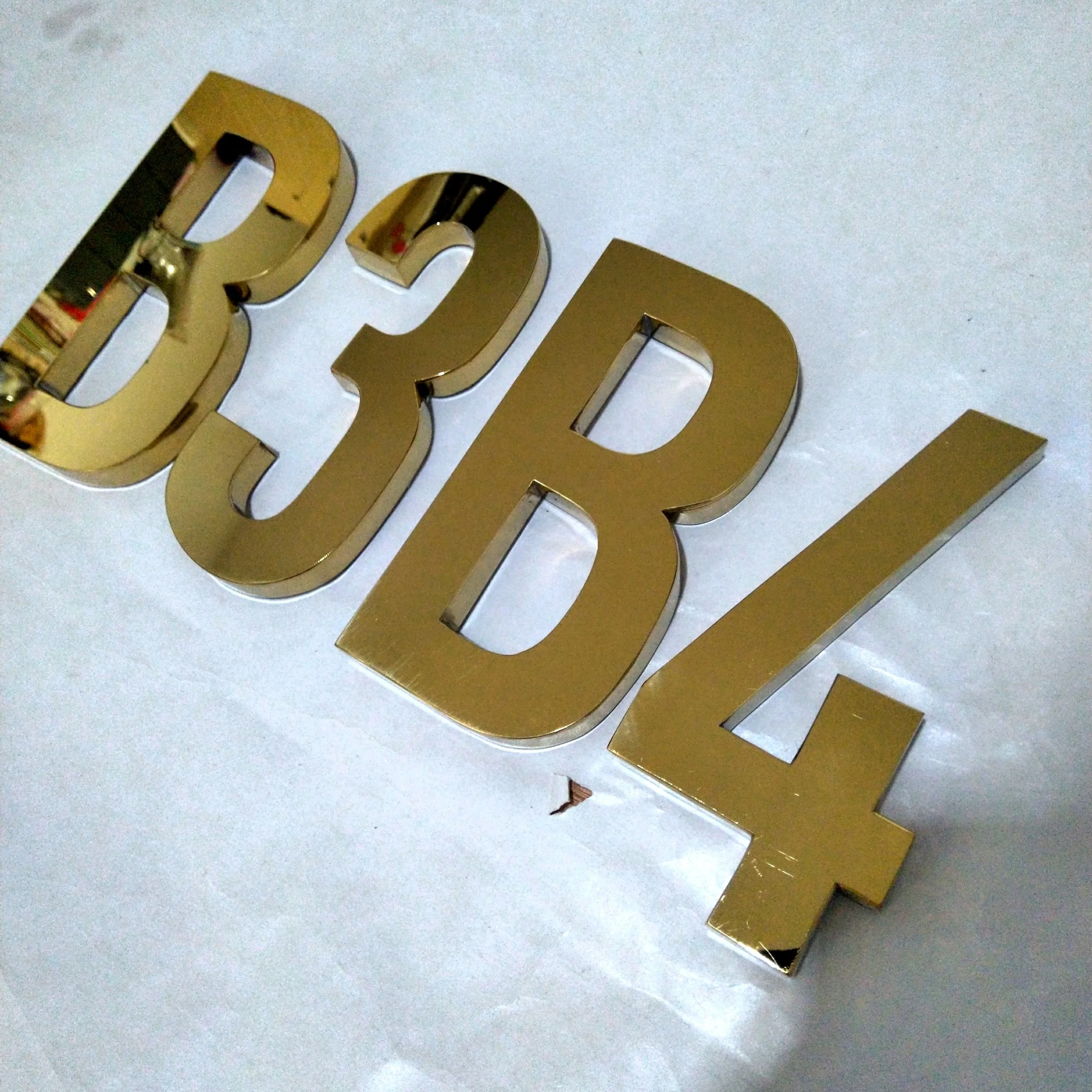 3D wholesale galvanized metal letters hotel metal numbers