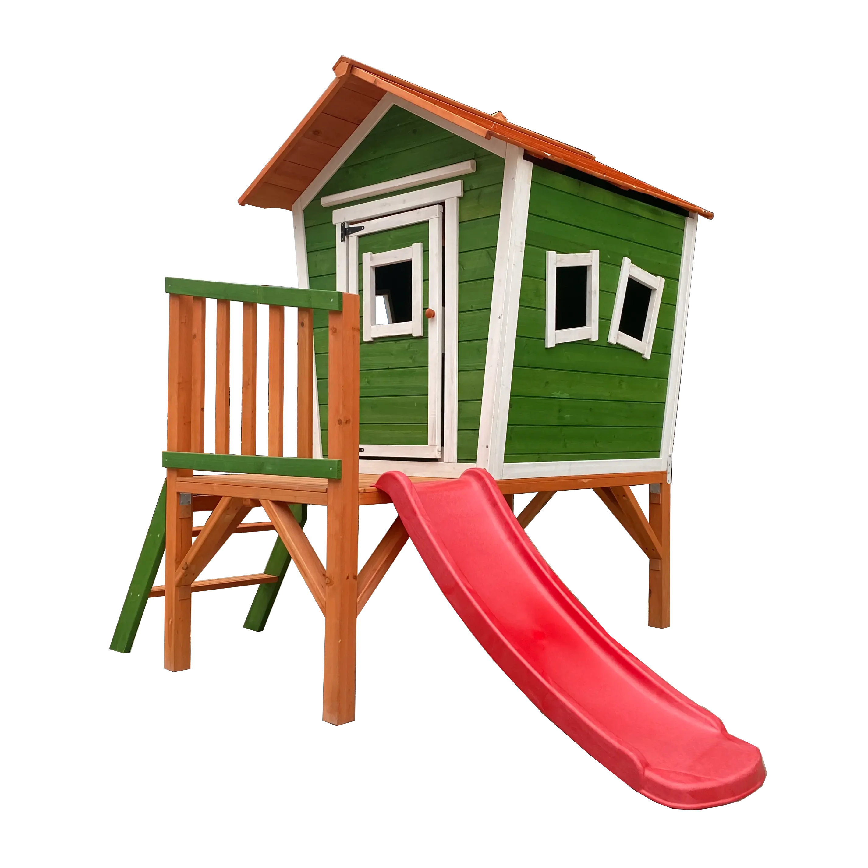 Manufacture Outdoor Backyard Garden Kid Playground Wooden Children Playhouse with slide