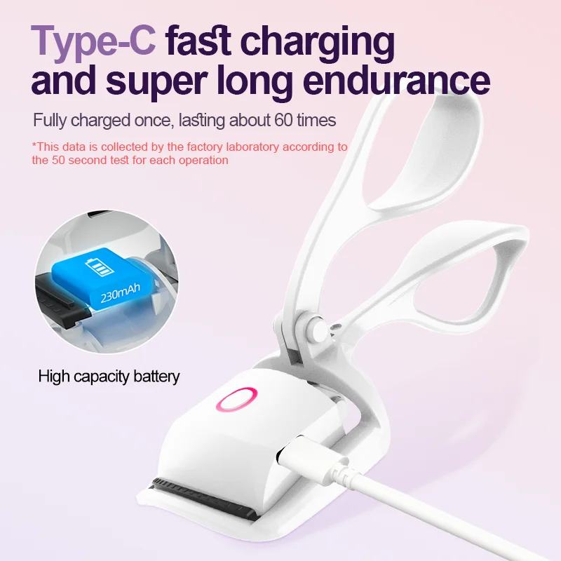 New Portable Electric Eyelash Curler Heated Combs Eye Lash Longlasting Eyelashes Curl Thermal Eyelash Curler Makeup Accessories