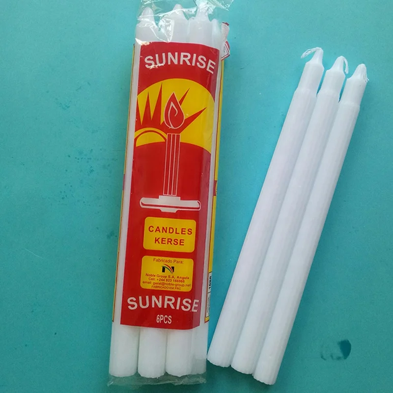 No tears and no smoke White fluted Candle  to Angola market