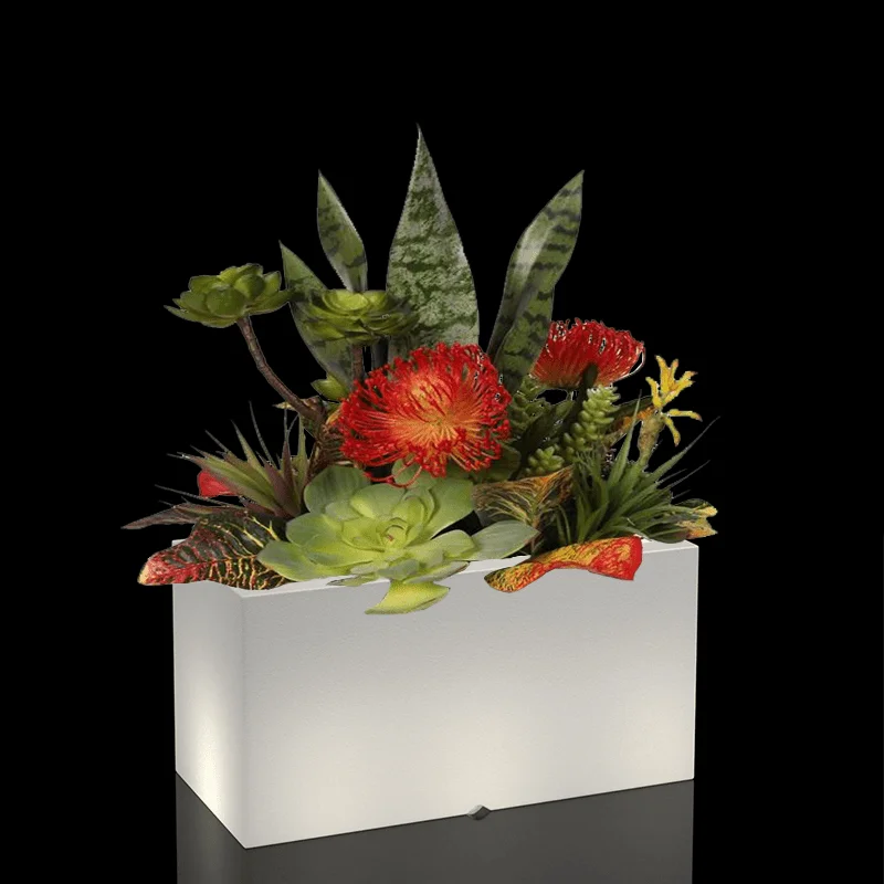 Glowing luminous light  illumination waterproof colorful led RGB plastic garden flower pot