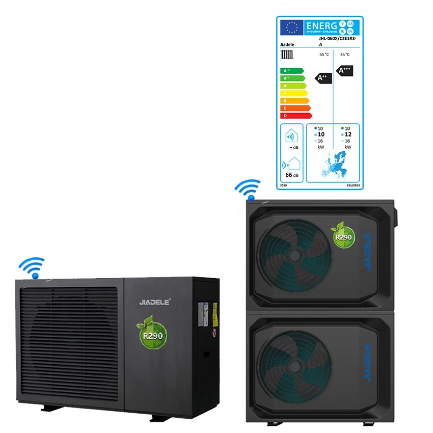JIADELE Multifunctional A+++ Smart All in One Warmtepomp Wifi air to Water Monoblock Dc Inverter Heat Pump Heater R290