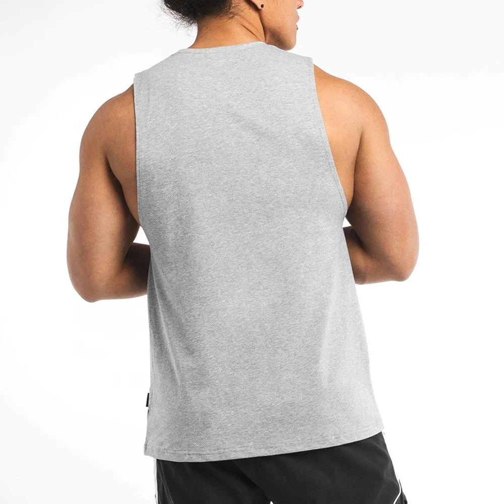  Мужские майки из хлопка и полиэстера на заказ тренировочная майка с y-образной спинкой