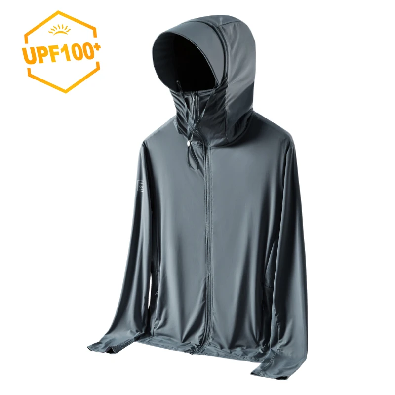 Compression UPF100+ Sun protection fishing Long Sleeve Custom Logo Anti UV Jacket BJJ Rashguard  Mens Rash Guard outdoor Jacket
