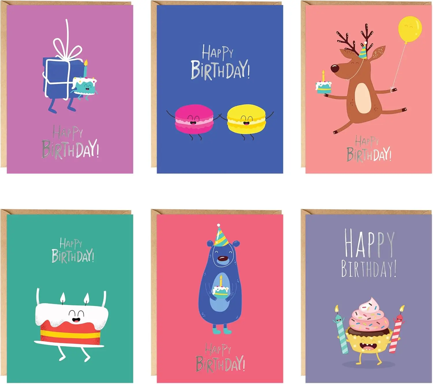 Cartoon Birthday Cards For Kids Unique Birthday Cards Assortment with Greetings Inside for Businesses and Individuals