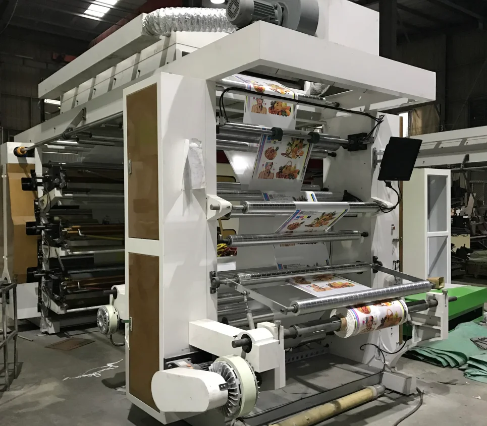 High quality 6 colour flexo printing machine Plastic Film New 2 Color Flexo Flexographic Printing Printers