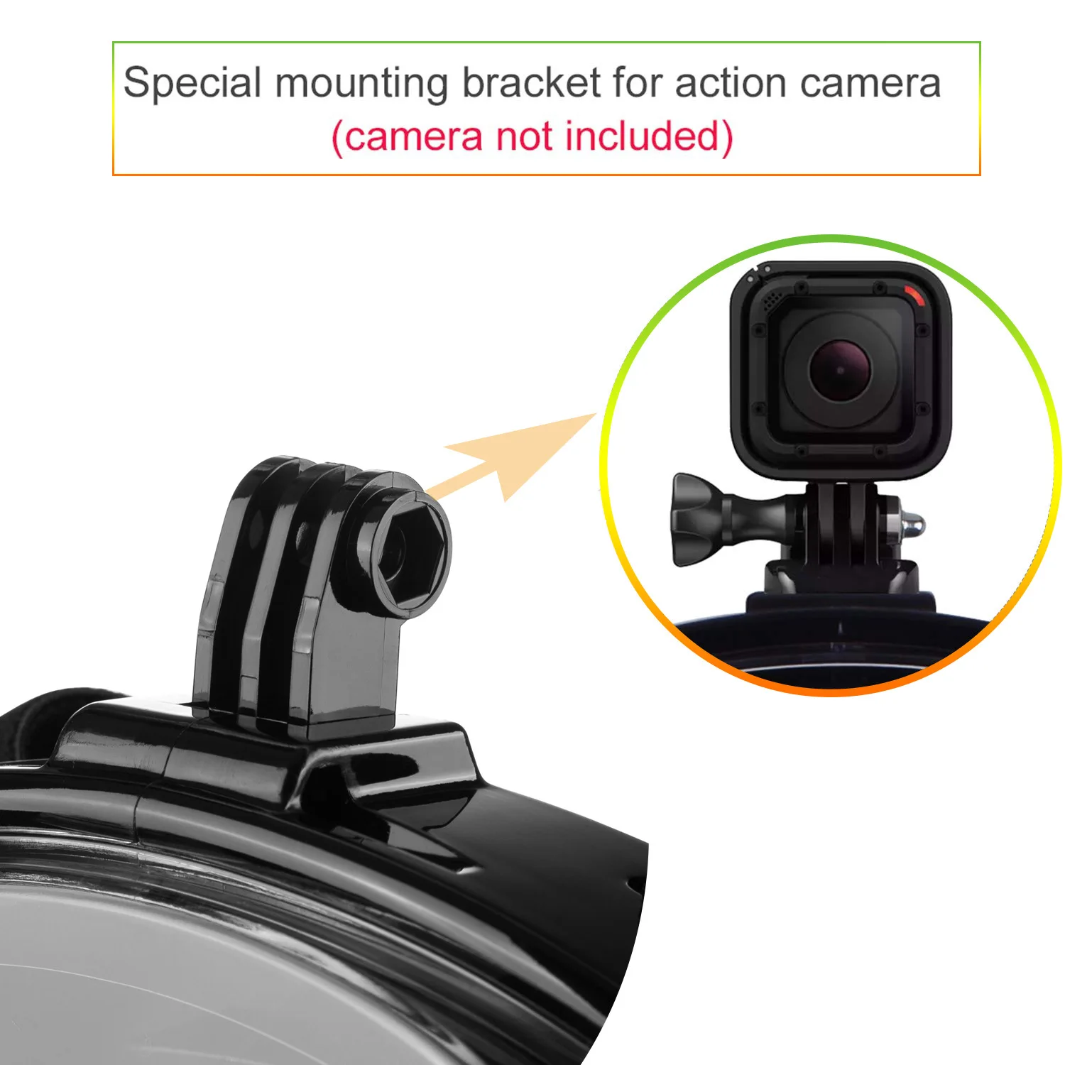 Water Sports Diving Swimming Equipment Full Dry Snorkel Mask for Go Pro and Other Action Camera Diving Mask