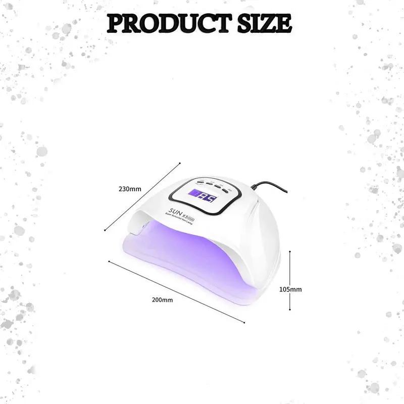 Профессиональная Светодиодная лампа для дизайна ногтей быстросохнущая машина для ногтей умный датчик Таймер Сушилка для ногтей лампа