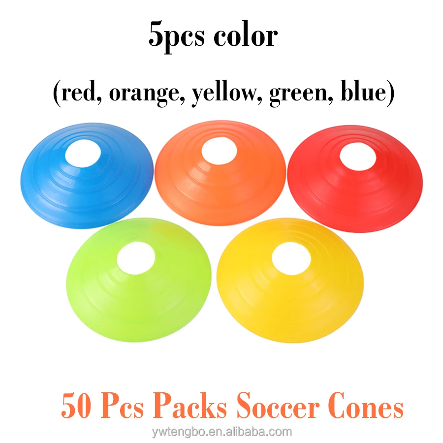 50pcs Flat Field Cones Non Slip Rubber Agility Markers Flat Field Cones for Soccer Basketball Sports Speed Agility Training