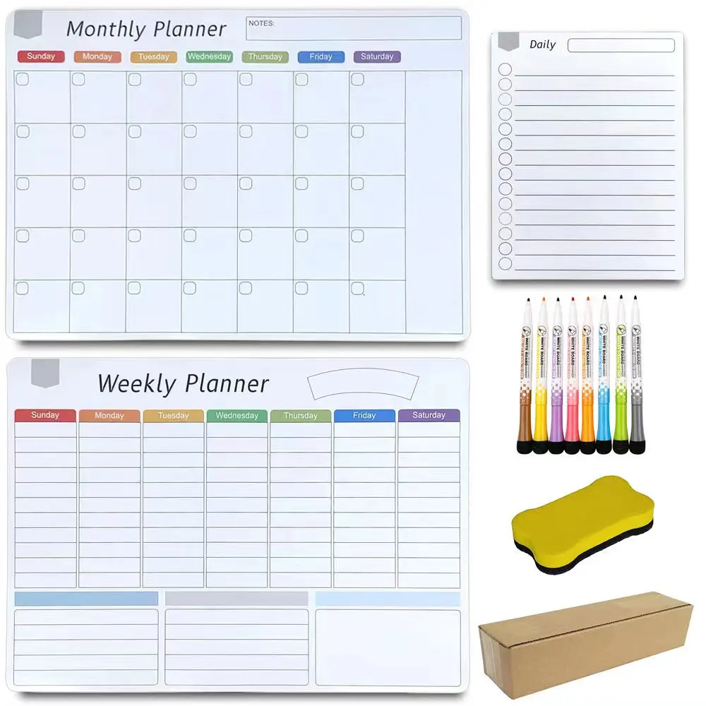 Fridge Calendar Magnetic Dry Erase Calendar Whiteboard Calendar for Refrigerator Planners