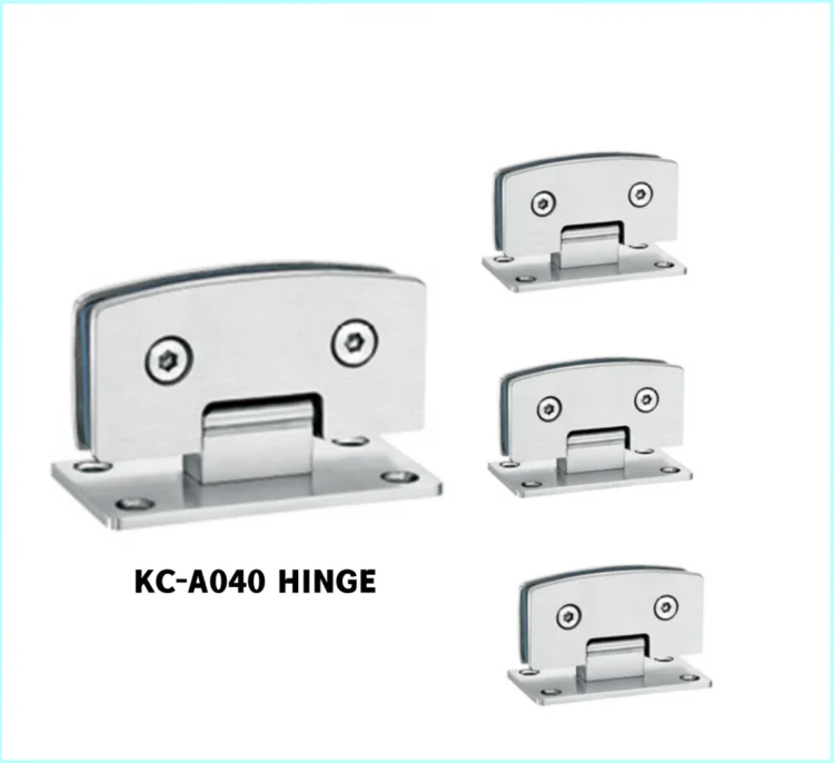 Hot Selling Bathroom Hardware Shower Door Hinge Stainless Steel 90#  Arc 90 Degree Double Glass Pivot Hinge I