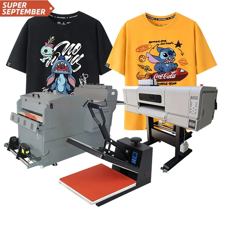 
Digital T Shirt Textile Printing Machine Heat PET Film DTF Printer With Powder Shake Machine 