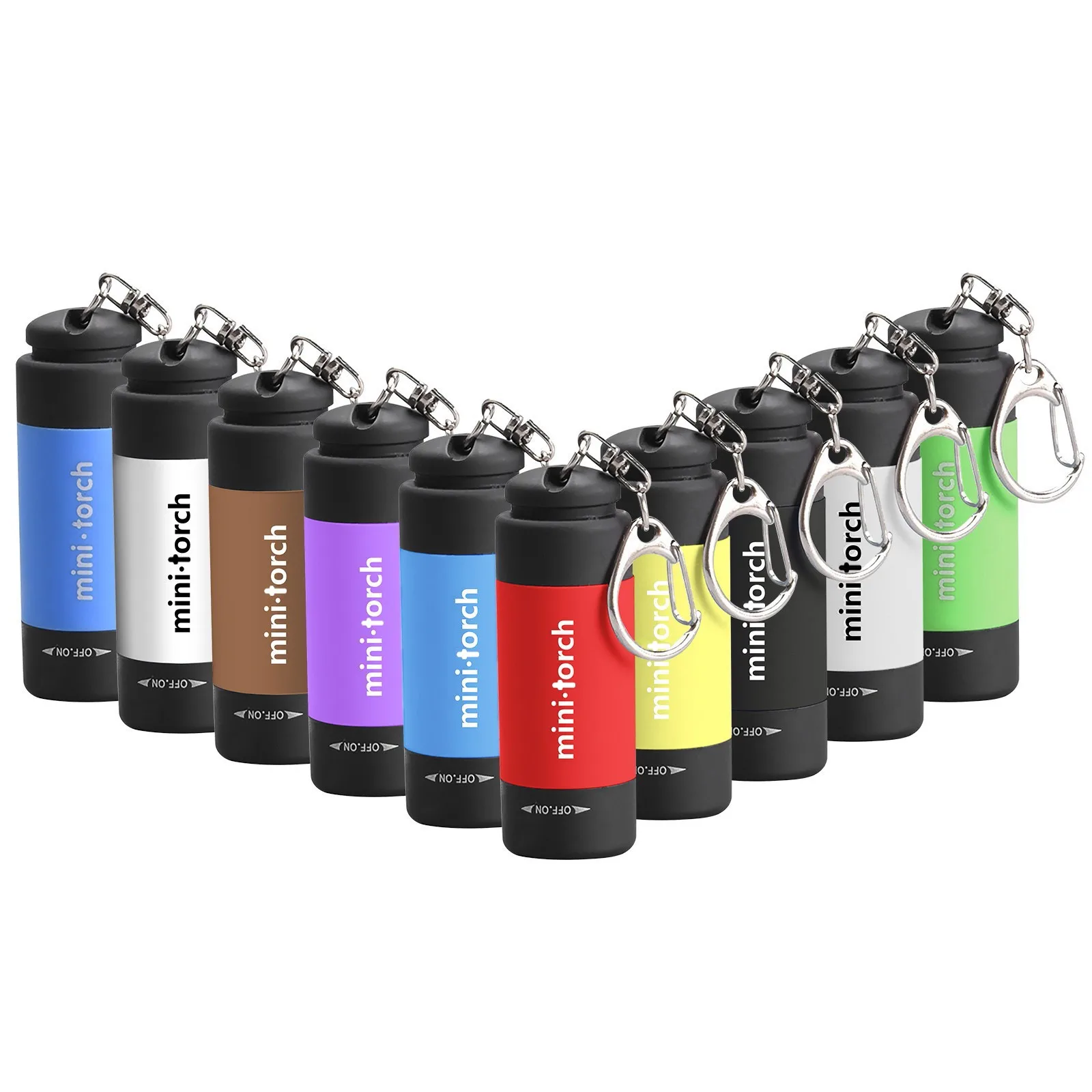 Mini LED Torch USB Charging Portable Keychain Flashlight Rotary Switch Lamp Waterproof Outdoor Camping Emergency Flashlight