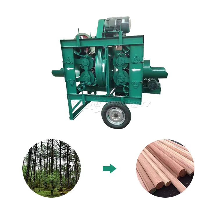 Wood log bark stripping machine of mobile wood debarking log peeling machine
