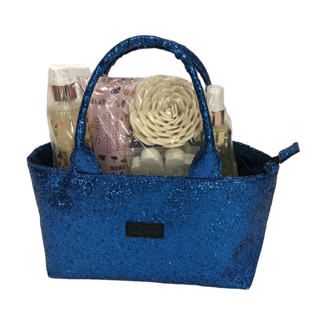 
new year custom gift Christmas glitter bowler bath gift set for women 