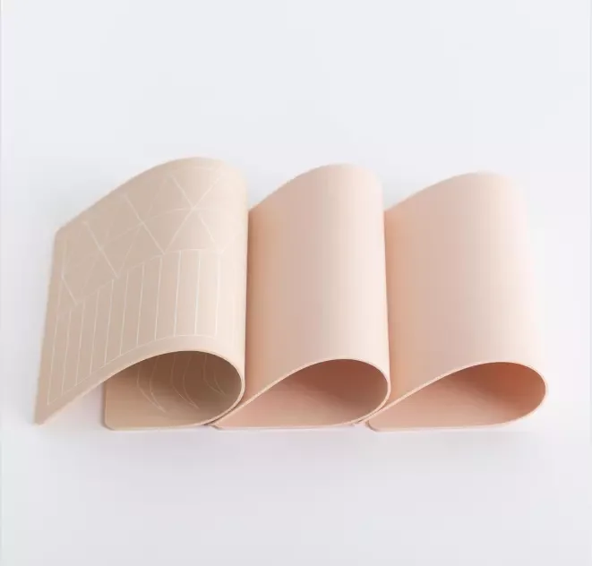 Newest Design Ombre Powder 2 Sided Skin Silicone Tattoo Practice Skin Pink thickness for Tattoo and Microblading Training